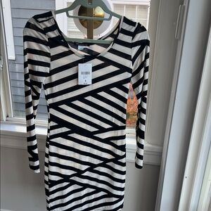 Forever 21 Black and White Striped Dress